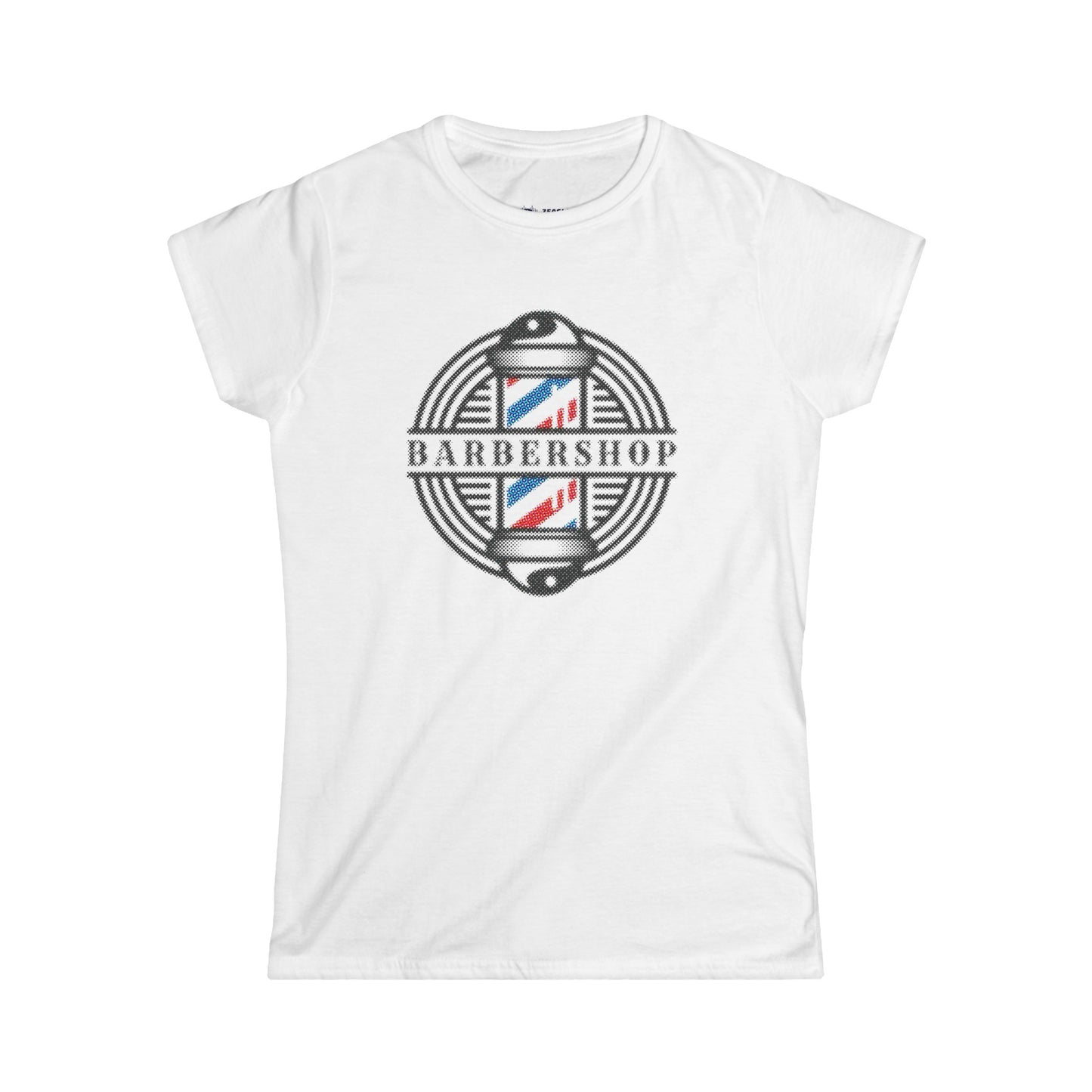 Women's Barbershop Halftone Short Sleeve Tee