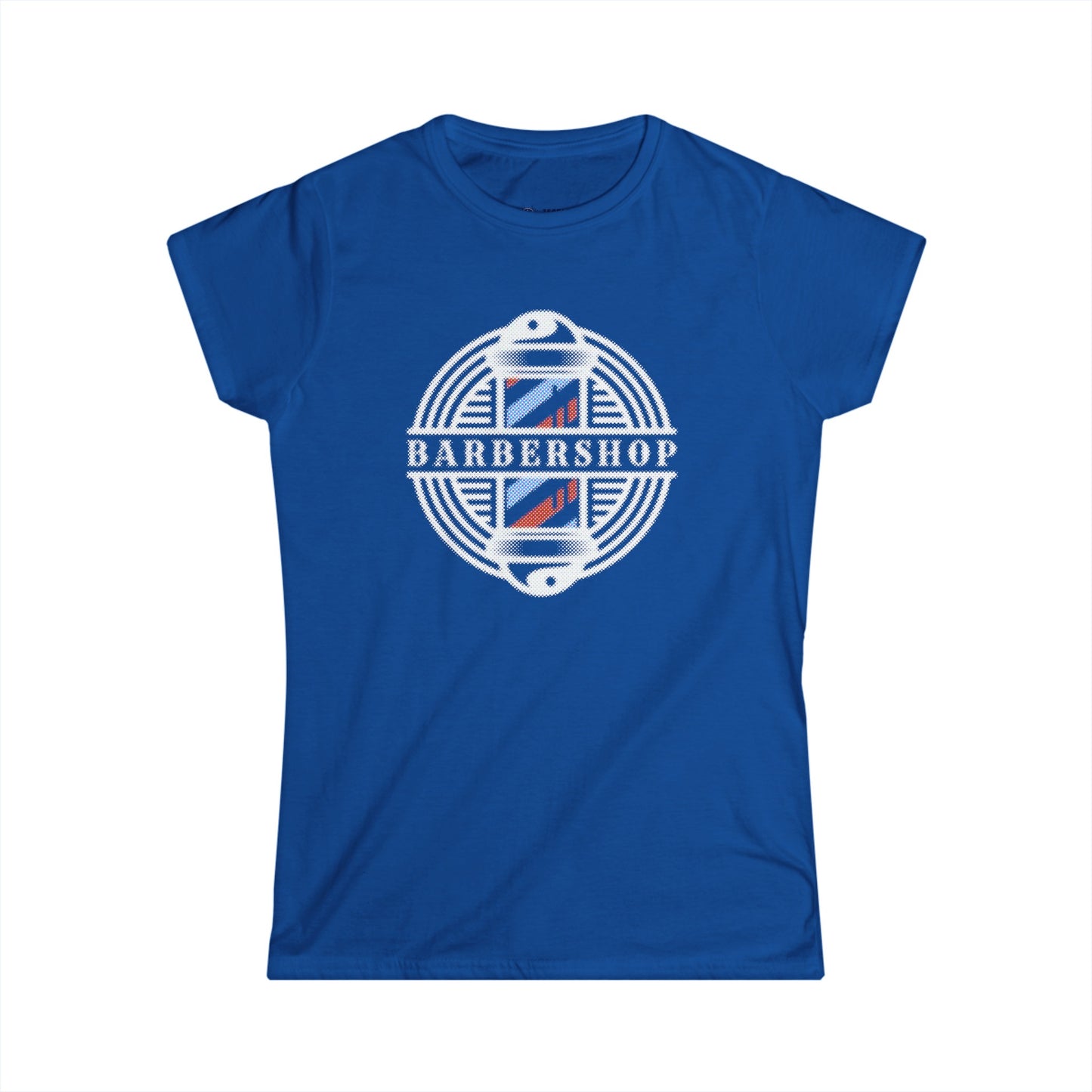 Women's Barbershop Halftone Short Sleeve Tee
