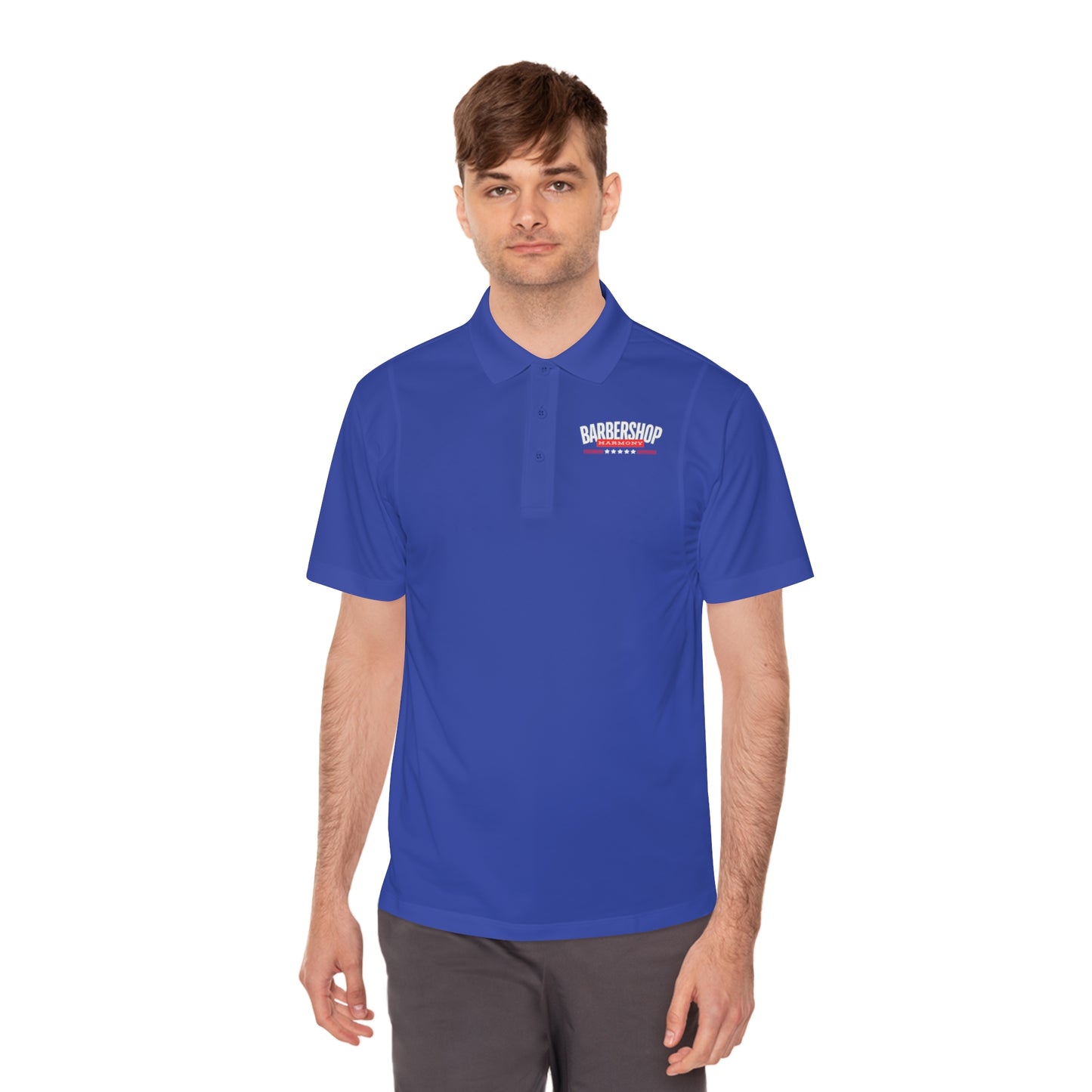 Red, White, & Blue Barbershop Harmony Men's Sport Polo Shirt