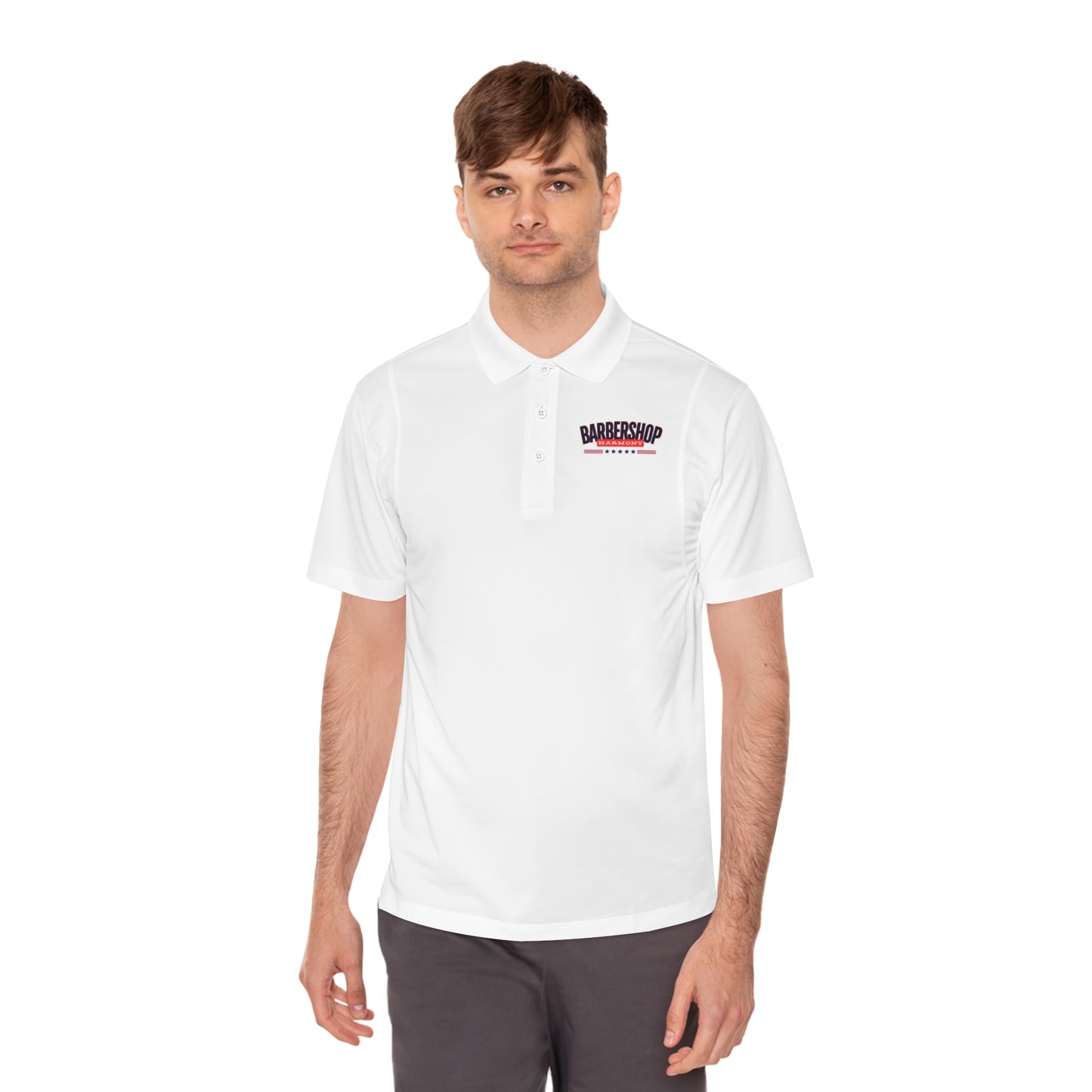 Red, White, & Blue Barbershop Harmony Men's Sport Polo Shirt