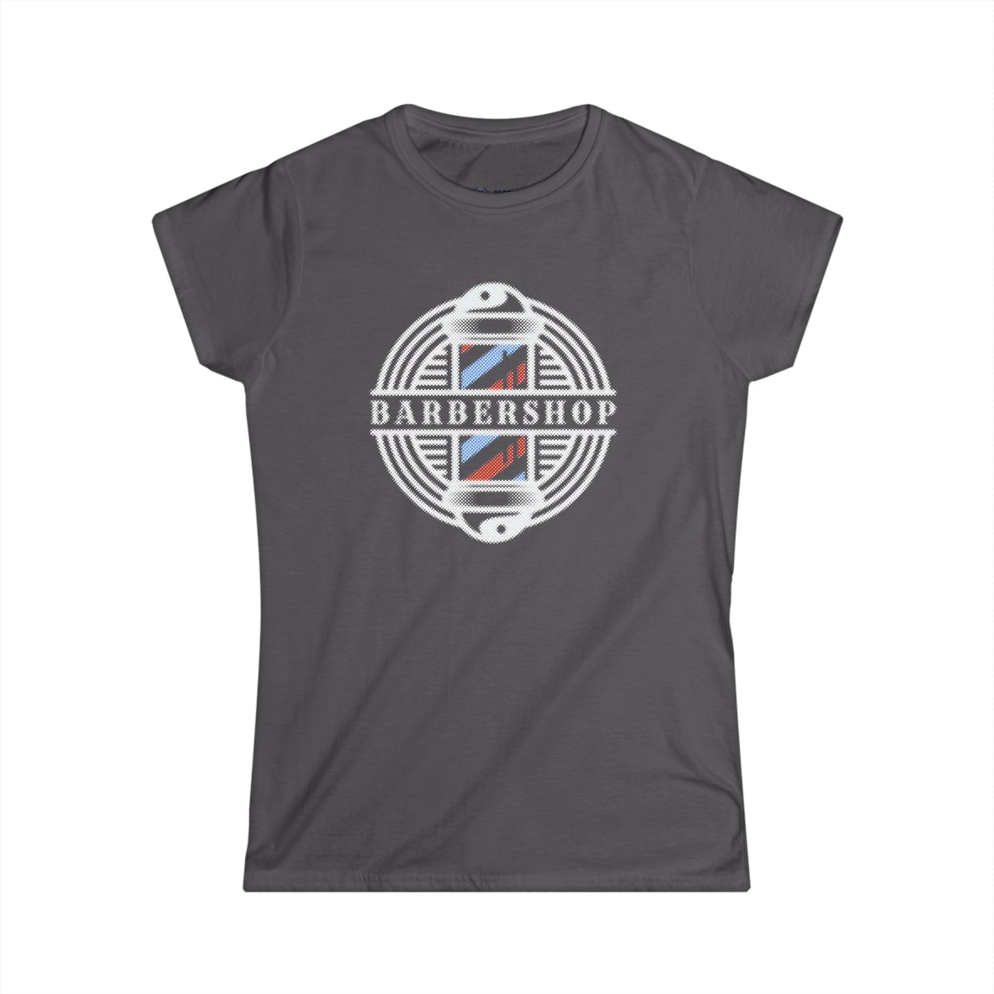 Women's Barbershop Halftone Short Sleeve Tee