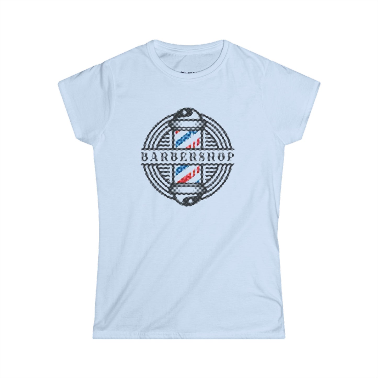 Women's Barbershop Halftone Short Sleeve Tee